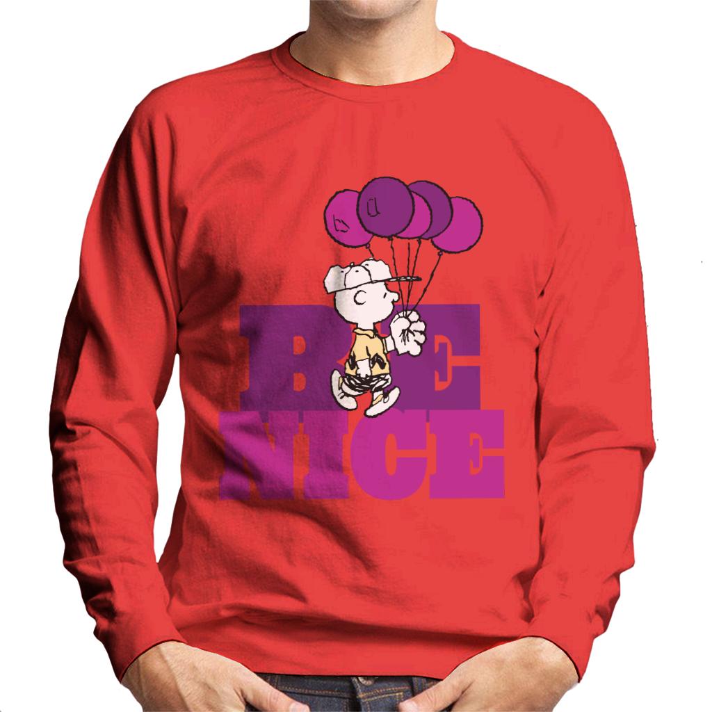 Peanuts Charlie Brown Be Nice Balloons Men's Sweatshirt product image 6