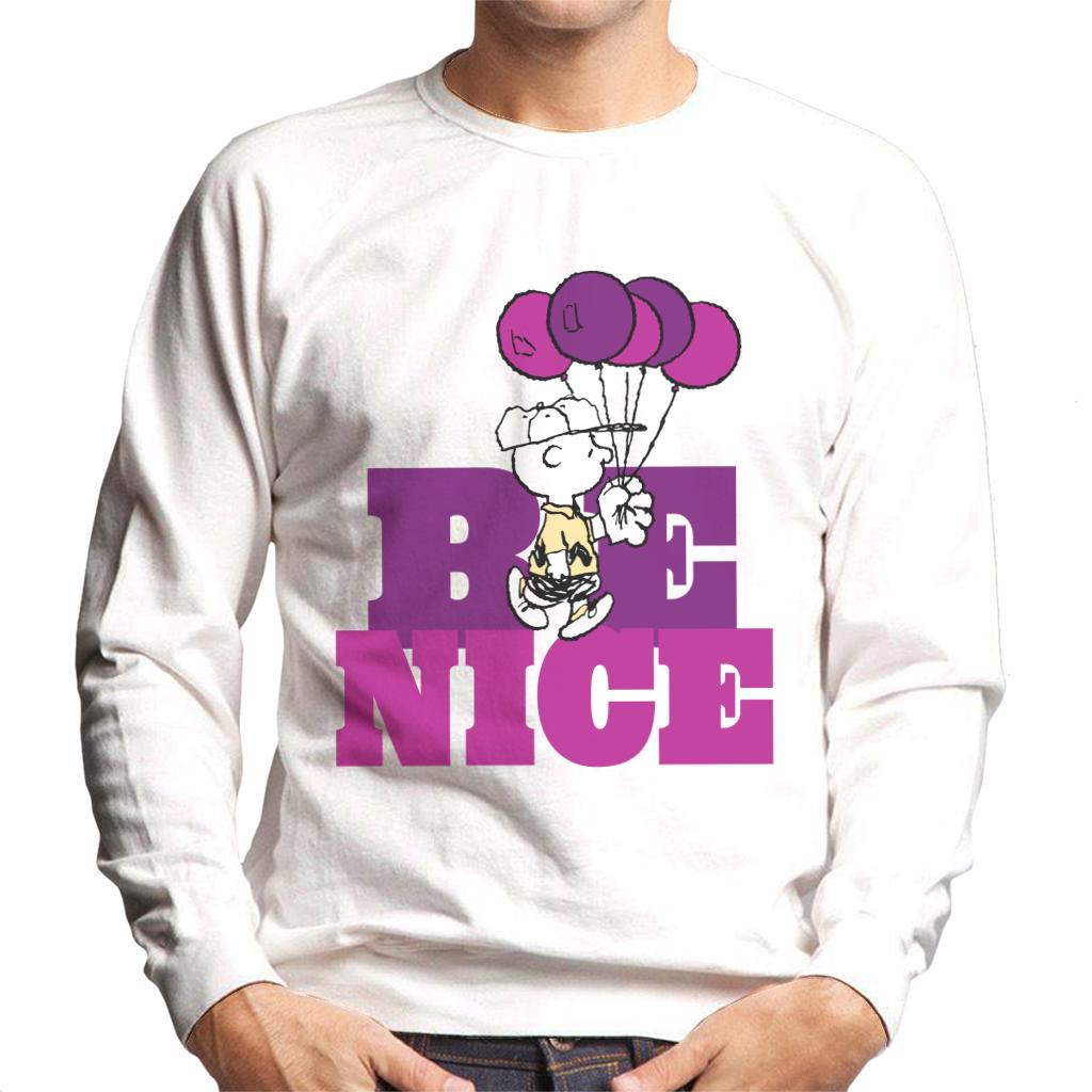 Peanuts Charlie Brown Be Nice Balloons Men's Sweatshirt product image 4