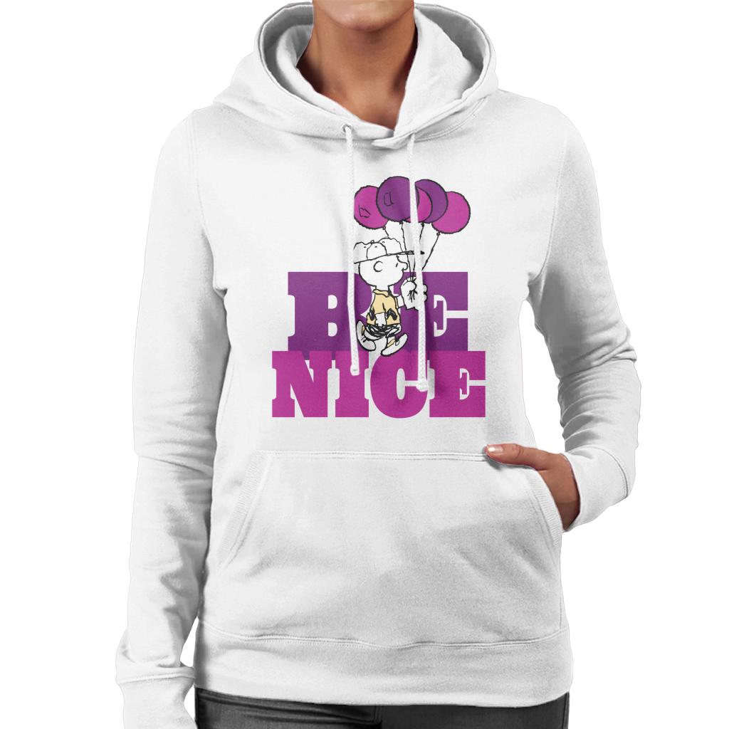 Peanuts Charlie Brown Be Nice Balloons Women's Hooded product image 4