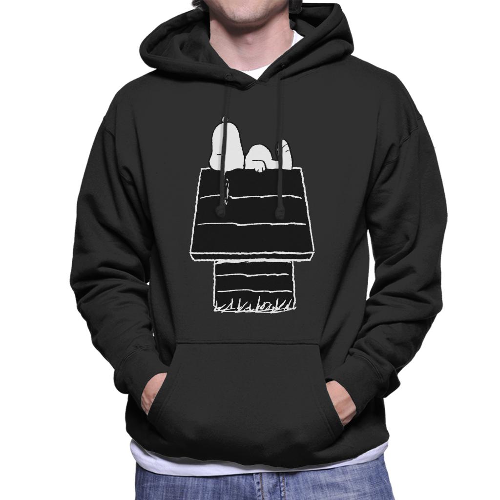 Peanuts Snoopy Black And White Kennel Men's Hooded product image 1