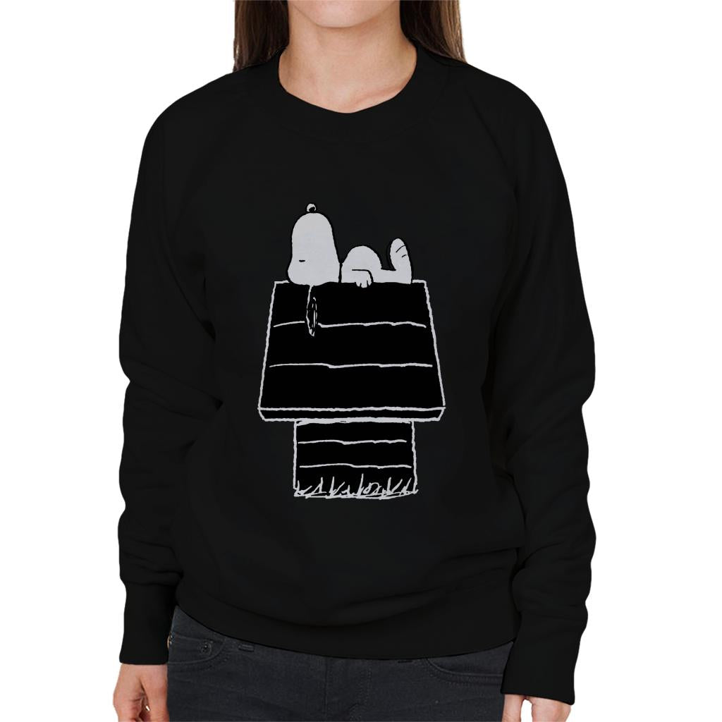 Peanuts Snoopy Black And White Kennel Women's Sweatshirt product image 1