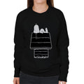 Peanuts Snoopy Black And White Kennel Women's Sweatshirt product image 1
