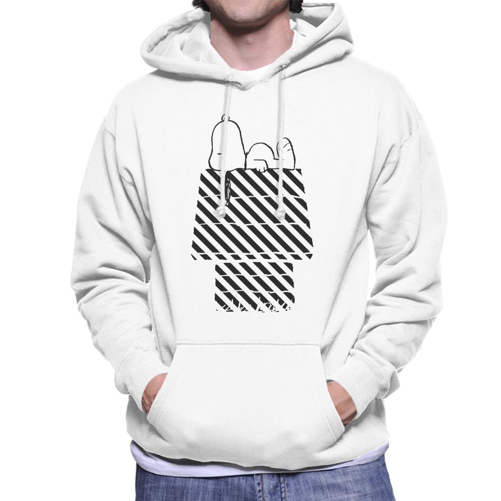 Peanuts Snoopy Black And White Stripe Kennel Men's Hooded product image 6