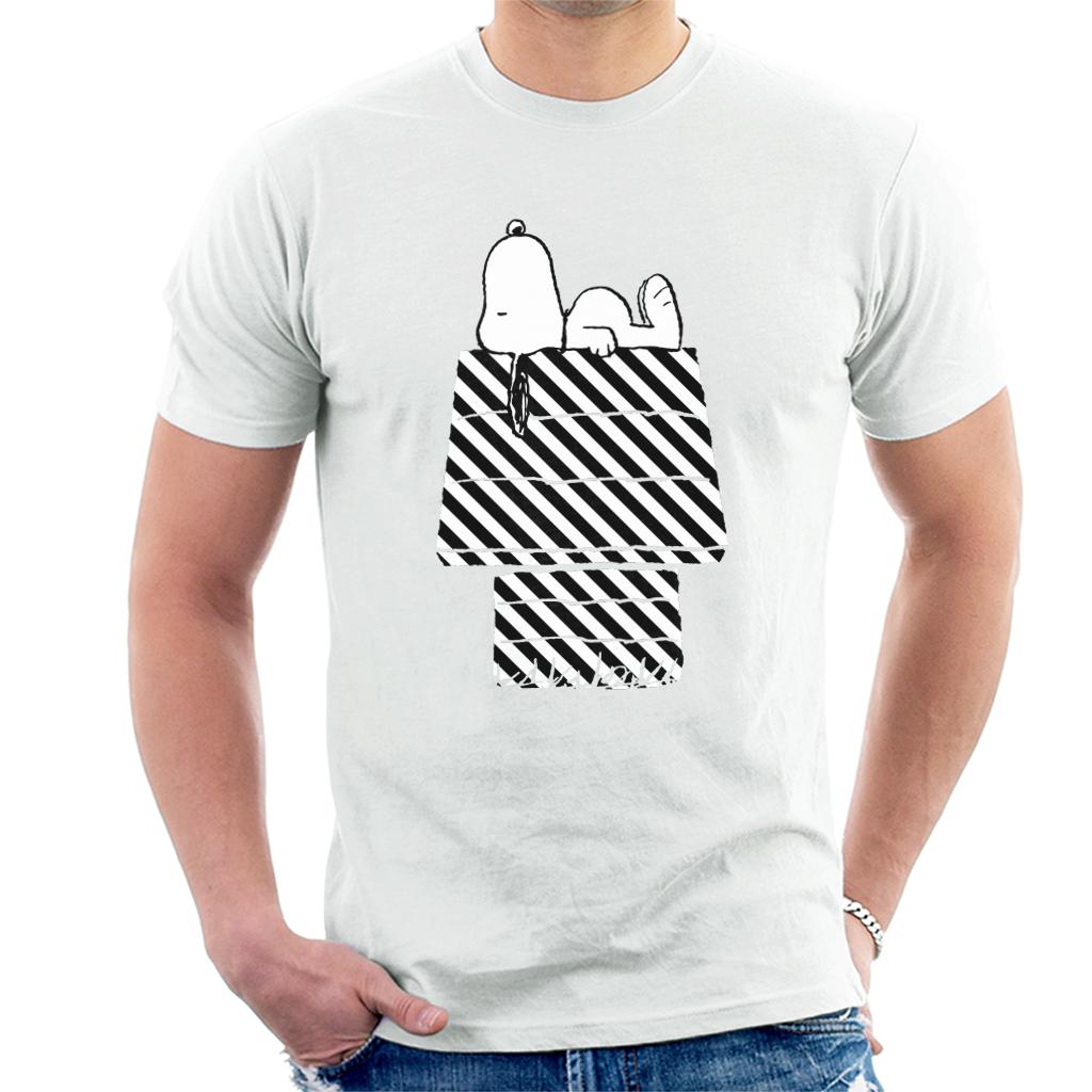 Peanuts Snoopy Black And White Stripe Kennel Men's T-Shirt product image 6