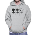 Peanuts Snoopy Black And White Trio Men's Hooded Sweatshirt product image 1