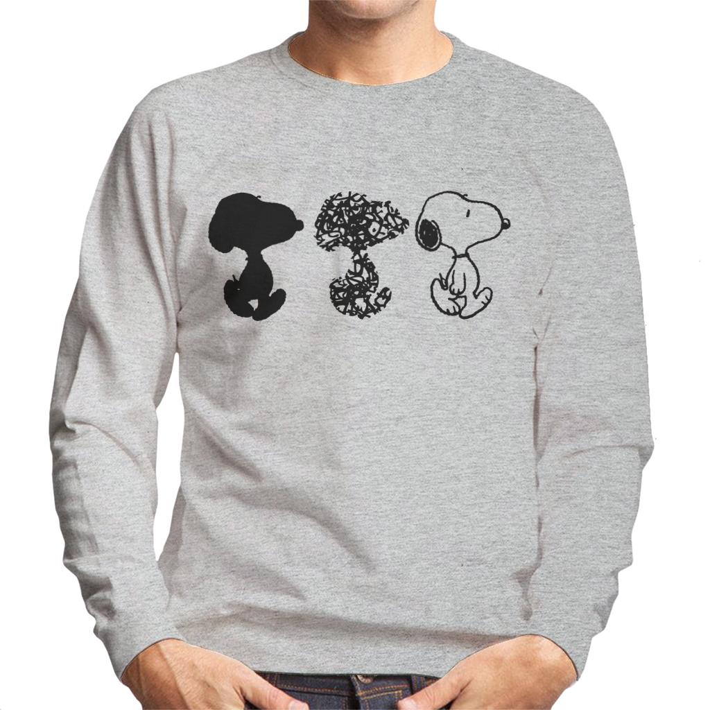 Peanuts Snoopy Black And White Trio Men's Sweatshirt product image 1