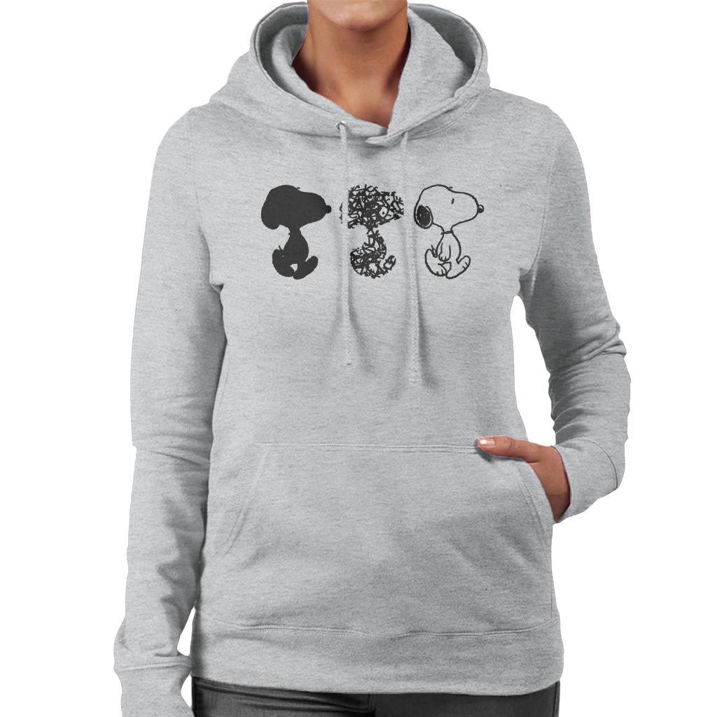 Peanuts Snoopy Black And White Trio Women's Hooded product image 1
