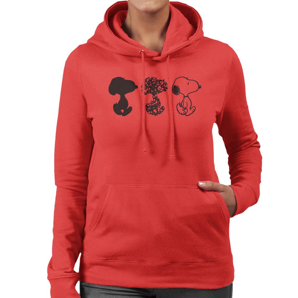 Peanuts Snoopy Black And White Trio Women's Hooded product image 6