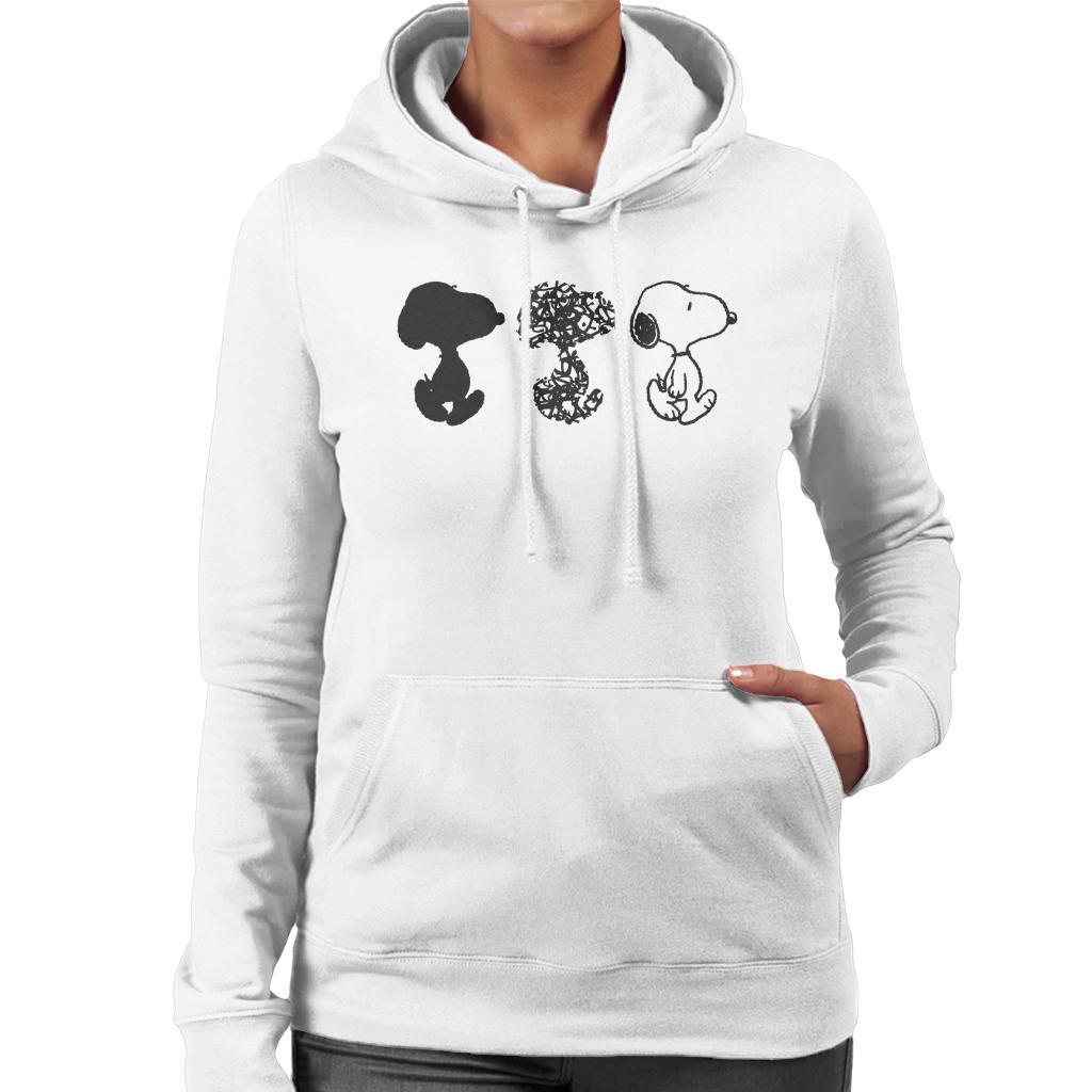 Peanuts Snoopy Black And White Trio Women's Hooded product image 4