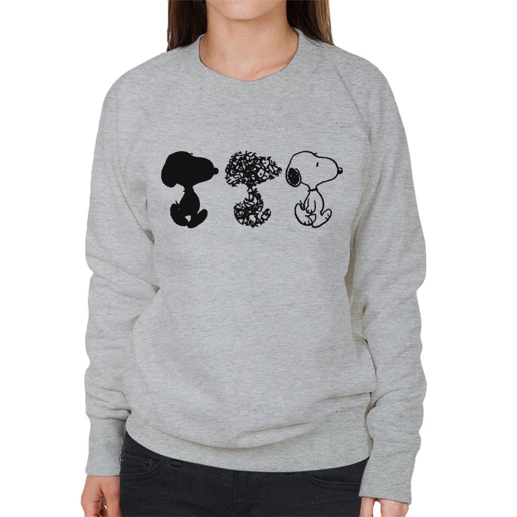 Peanuts Snoopy Black And White Trio Women's Sweatshirt product image 1