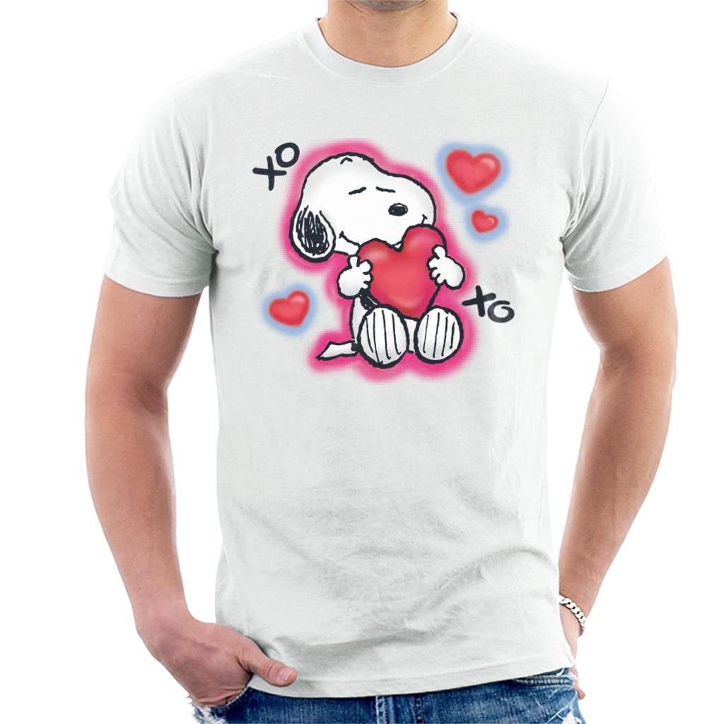 Peanuts Snoopy Hugging Love Heart Xo Men's T-Shirt product image 1