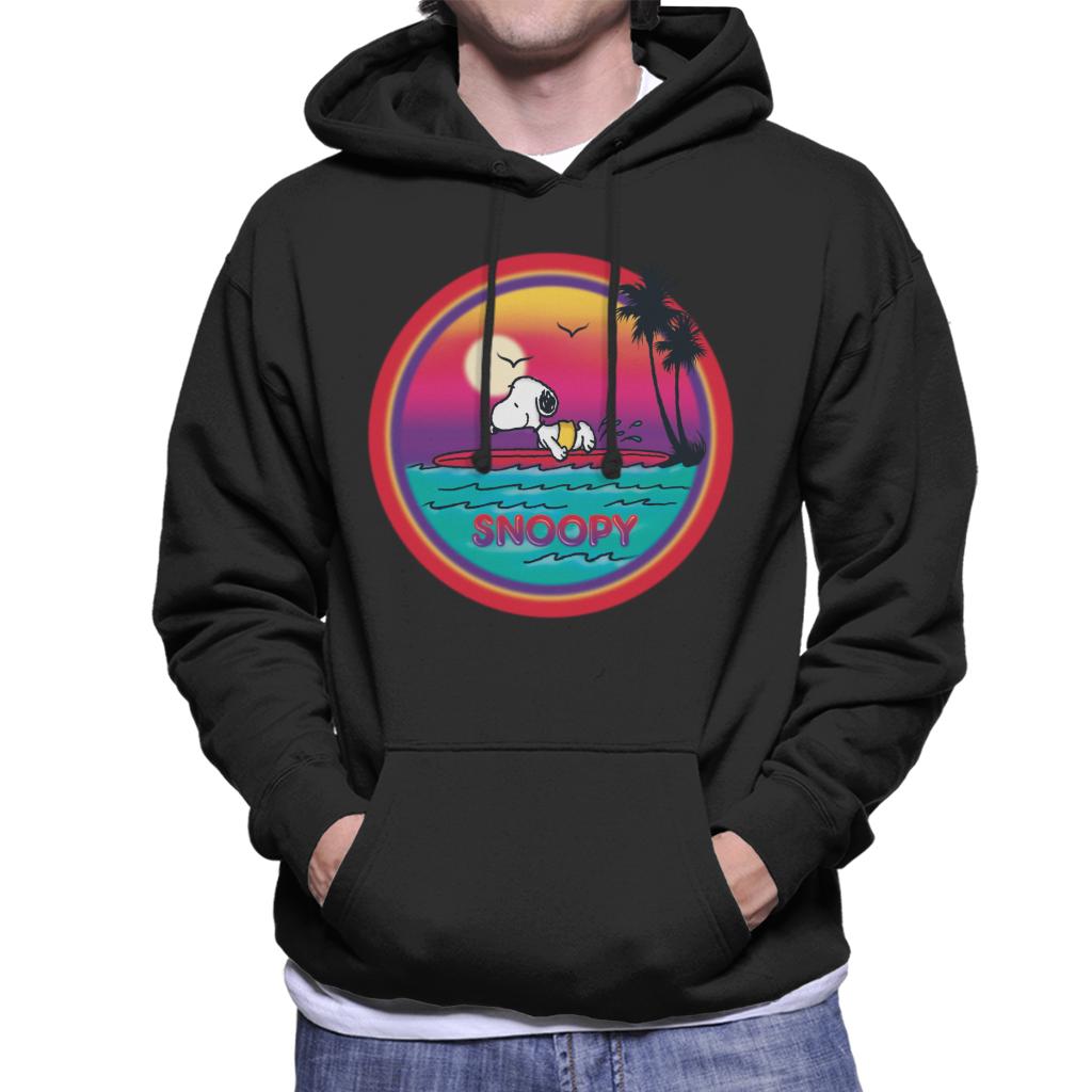 Peanuts Snoopy Surfing Sunset Men's Hooded Sweatshirt product image 1