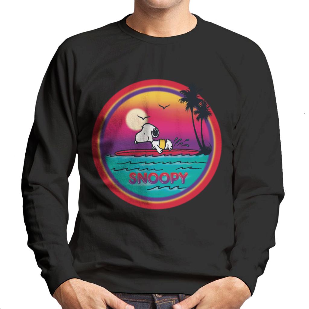 Peanuts Snoopy Surfing Sunset Men's Sweatshirt product image 1