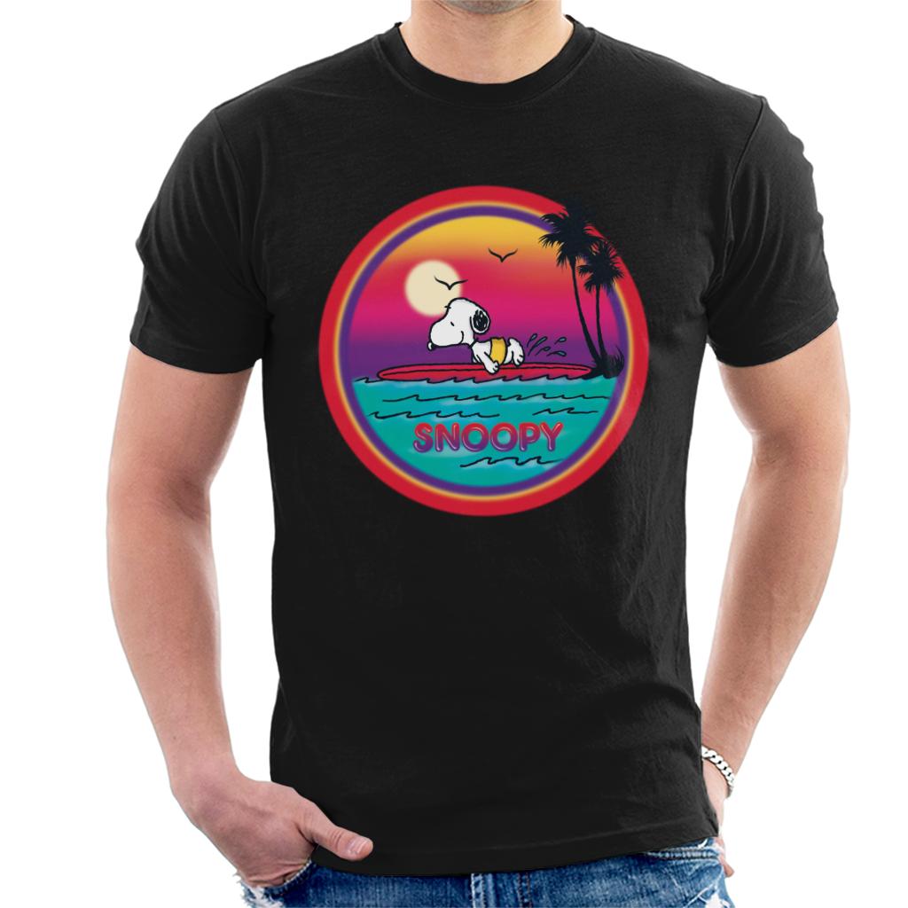 Peanuts Snoopy Surfing Sunset Men's T-Shirt product image 1