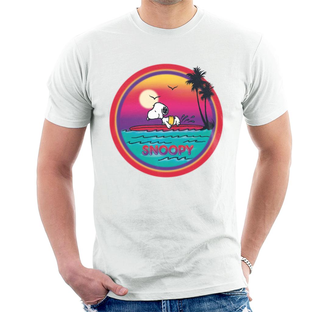 Peanuts Snoopy Surfing Sunset Men's T-Shirt product image 4