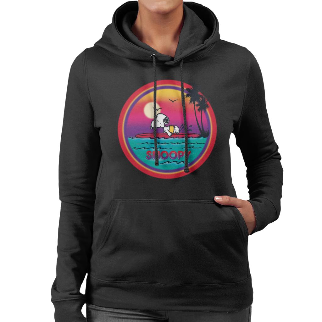 Peanuts Snoopy Surfing Sunset Women's Hooded Sweatshirt product image 1