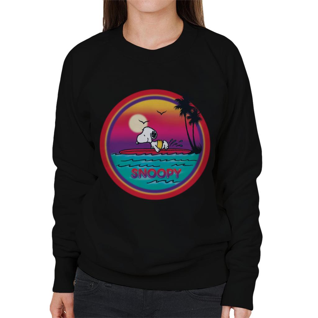 Peanuts Snoopy Surfing Sunset Women's Sweatshirt product image 1