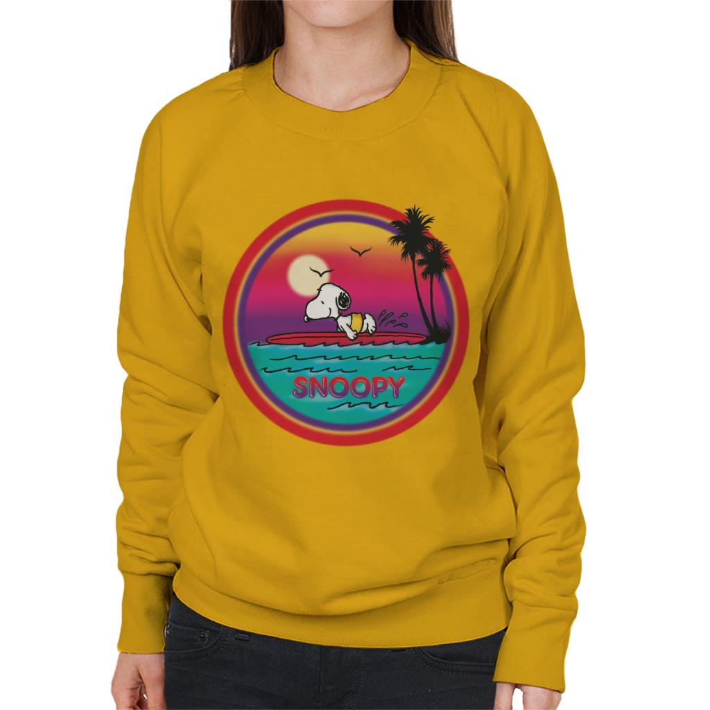 Peanuts Snoopy Surfing Sunset Women's Sweatshirt product image 6