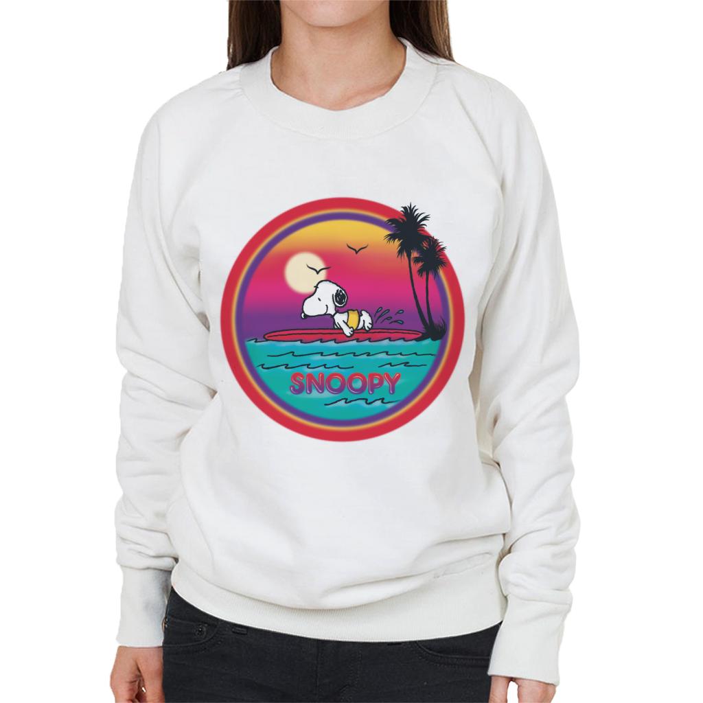 Peanuts Snoopy Surfing Sunset Women's Sweatshirt product image 4