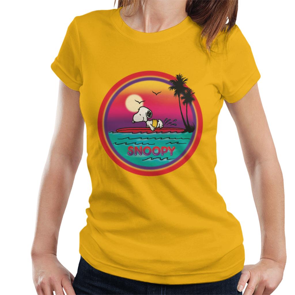 Peanuts Snoopy Surfing Sunset Women's T-Shirt product image 6
