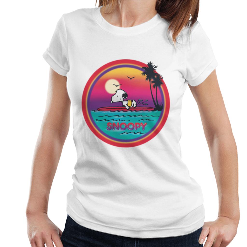 Peanuts Snoopy Surfing Sunset Women's T-Shirt product image 4