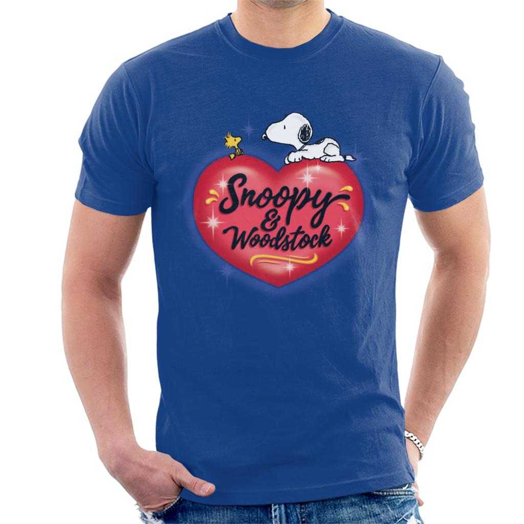 Peanuts Snoopy Woodstock Love Heart Men's T-Shirt product image 4
