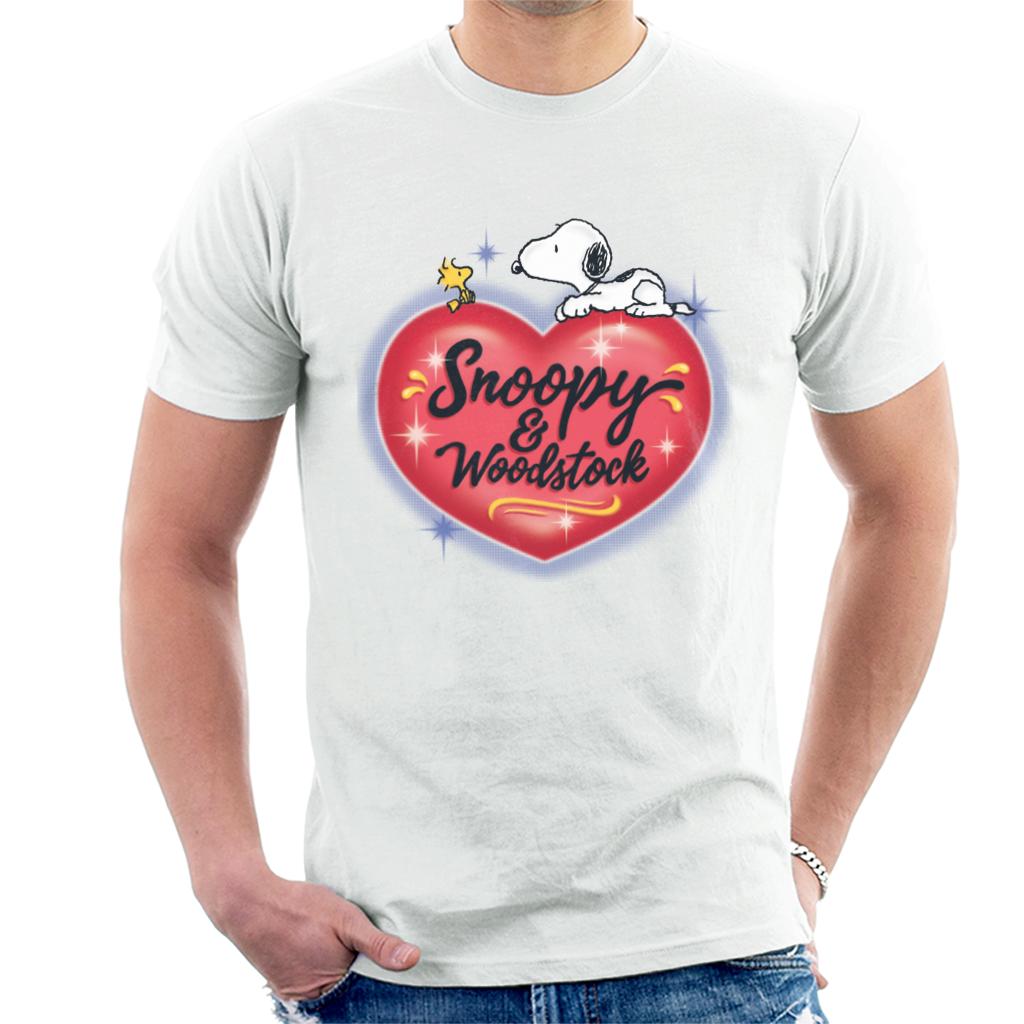 Peanuts Snoopy Woodstock Love Heart Men's T-Shirt product image 1
