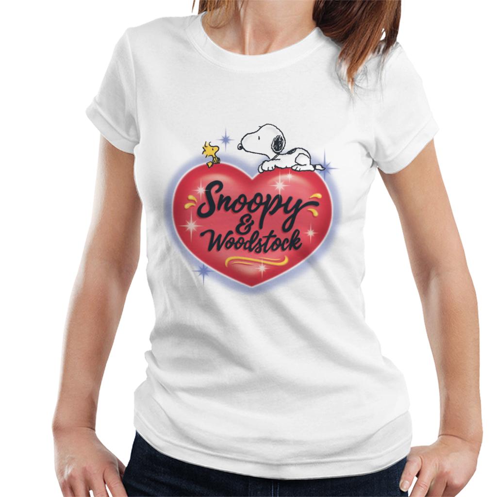 Peanuts Snoopy Woodstock Love Heart Women's T-Shirt product image 1