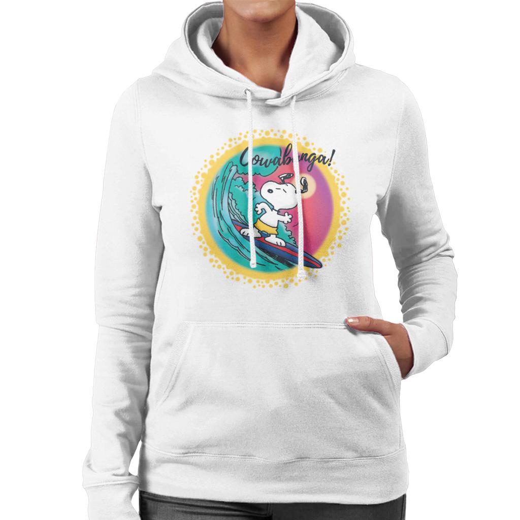 Peanuts Snoopy Surfing Cowabunga Women's Hooded Sweatshirt product image 1