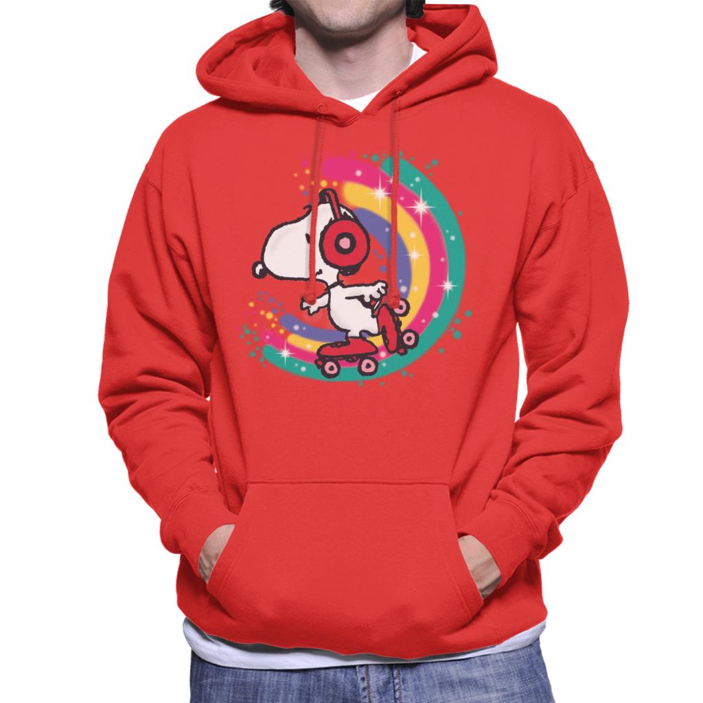 Peanuts Snoopy Roller Skating Rainbow Men's Hooded product image 6