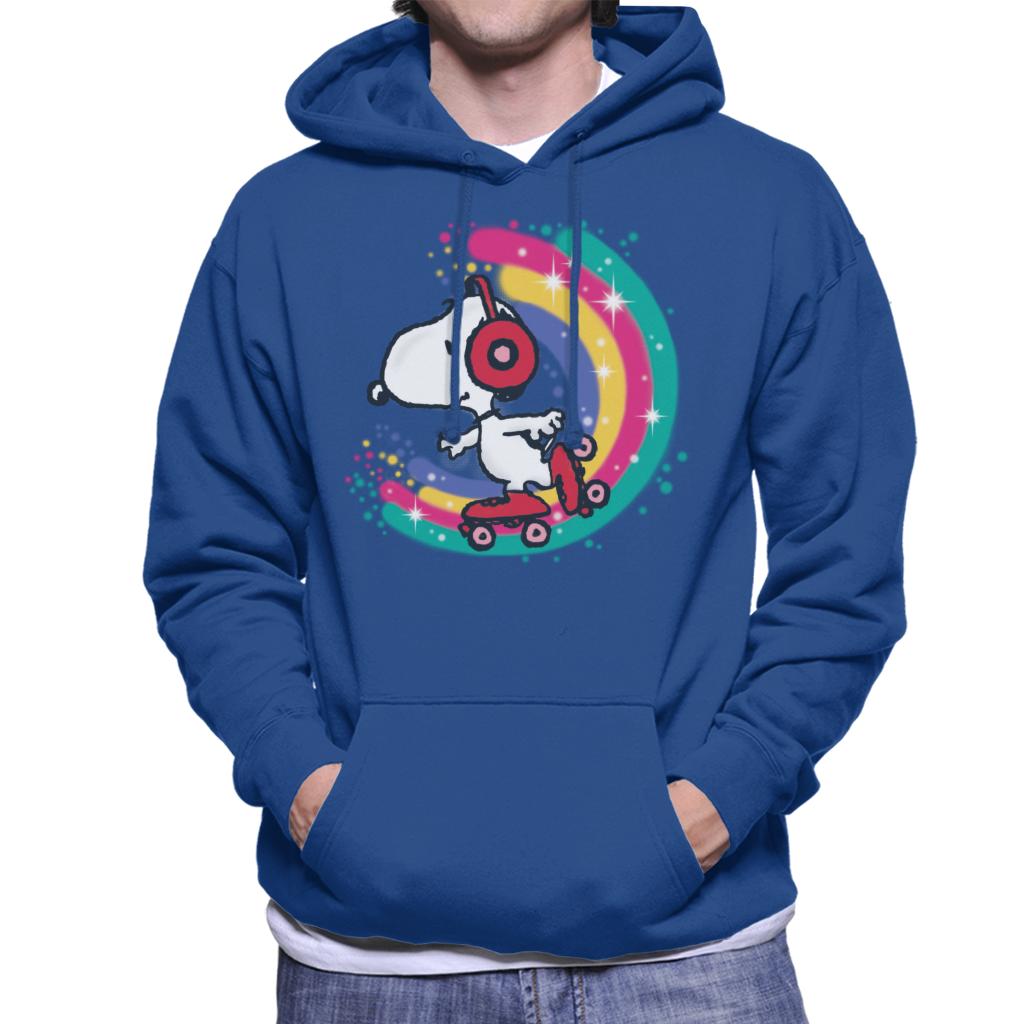 Peanuts Snoopy Roller Skating Rainbow Men's Hooded product image 4