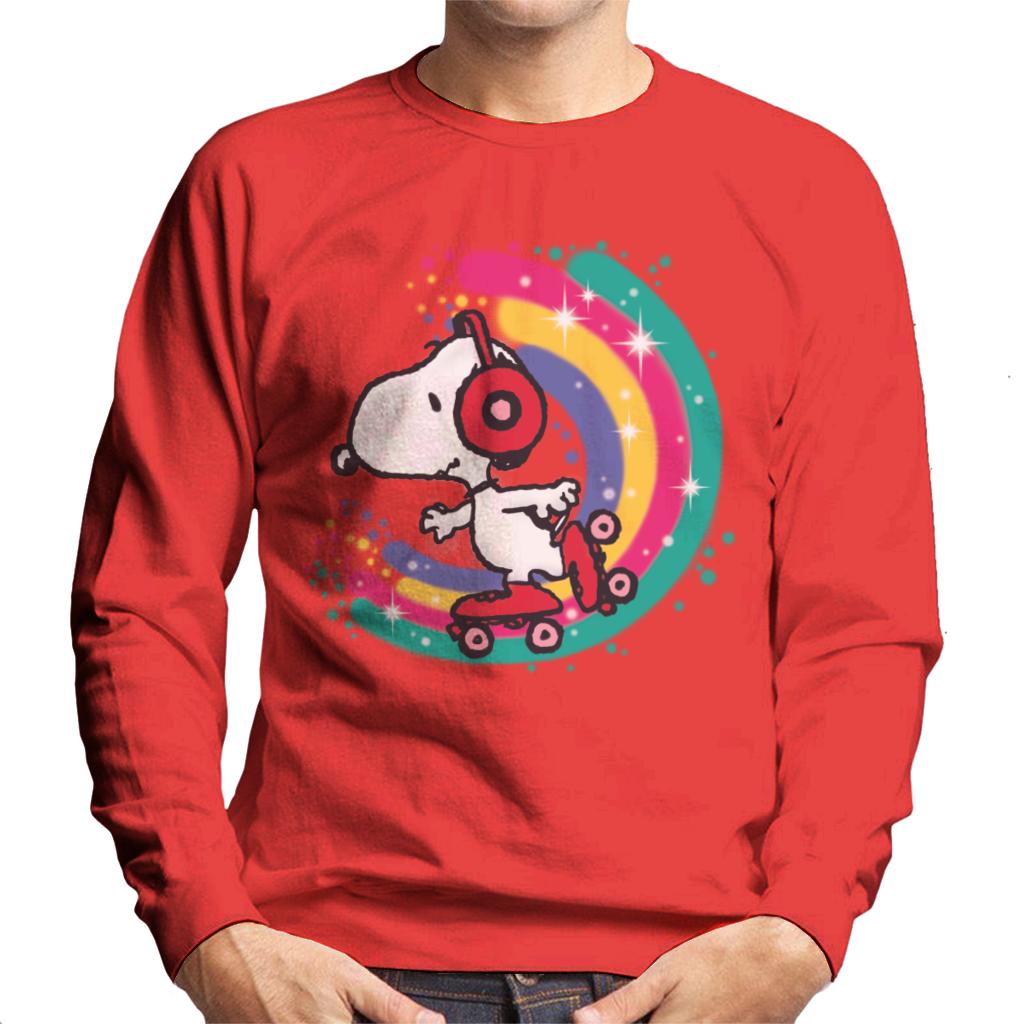 Peanuts Snoopy Roller Skating Rainbow Men's Sweatshirt product image 6