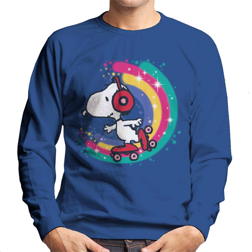 Peanuts Snoopy Roller Skating Rainbow Men's Sweatshirt product image 4