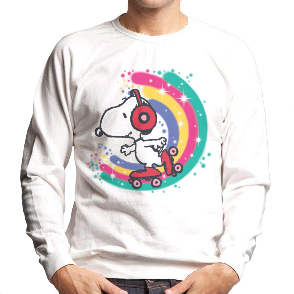 Peanuts Snoopy Roller Skating Rainbow Men's Sweatshirt product image 1
