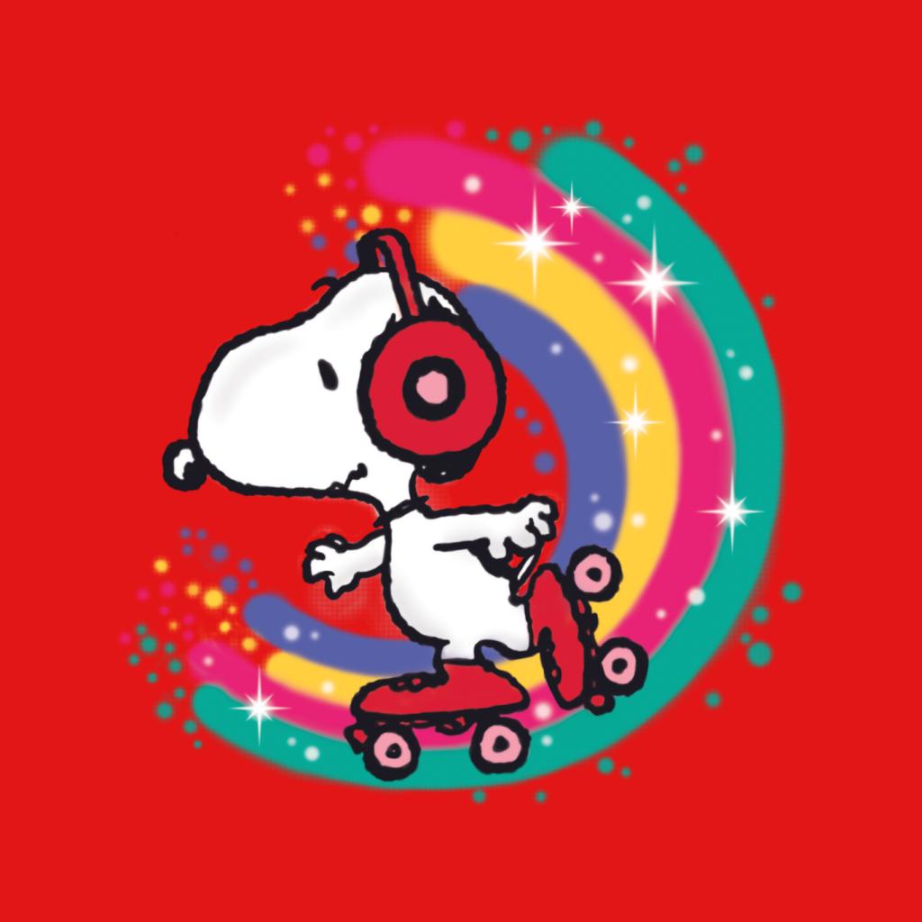 Peanuts Snoopy Roller Skating Rainbow Women's Hooded product image 7
