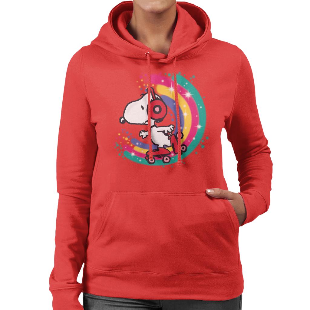 Peanuts Snoopy Roller Skating Rainbow Women's Hooded product image 6