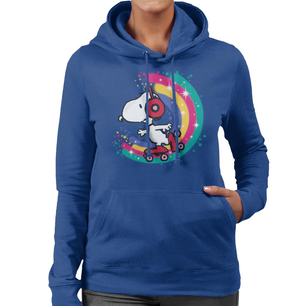 Peanuts Snoopy Roller Skating Rainbow Women's Hooded product image 4