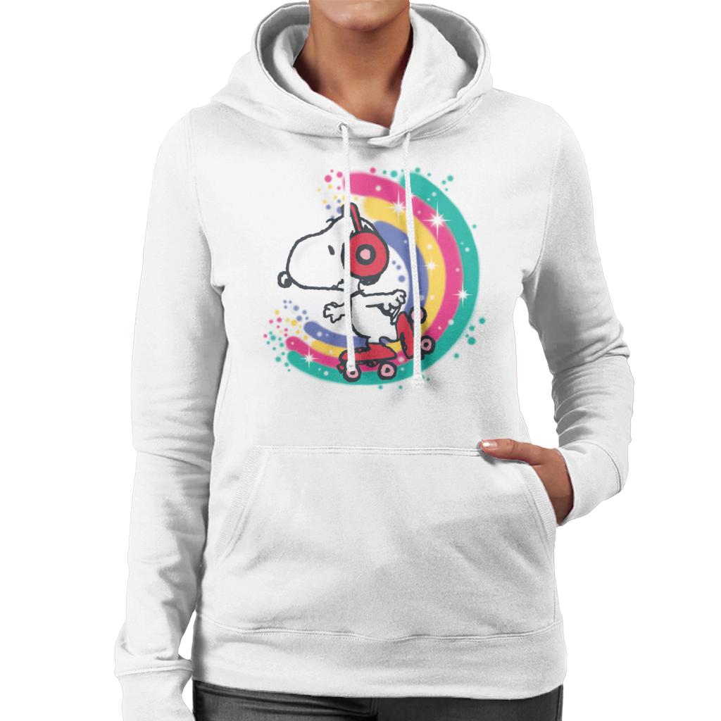 Peanuts Snoopy Roller Skating Rainbow Women's Hooded product image 1
