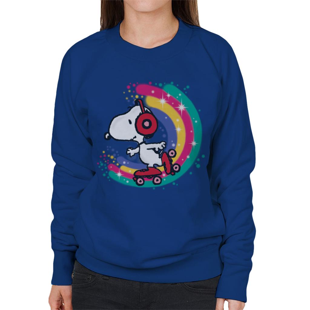 Peanuts Snoopy Roller Skating Rainbow Women's Sweatshirt product image 4