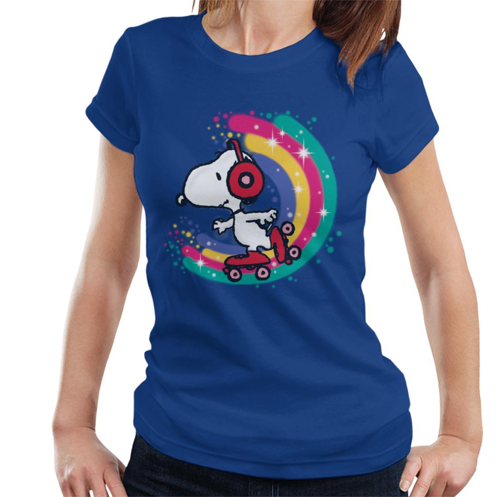 Peanuts Snoopy Roller Skating Rainbow Women's T-Shirt product image 4