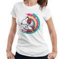 Peanuts Snoopy Roller Skating Rainbow Women's T-Shirt product image 1