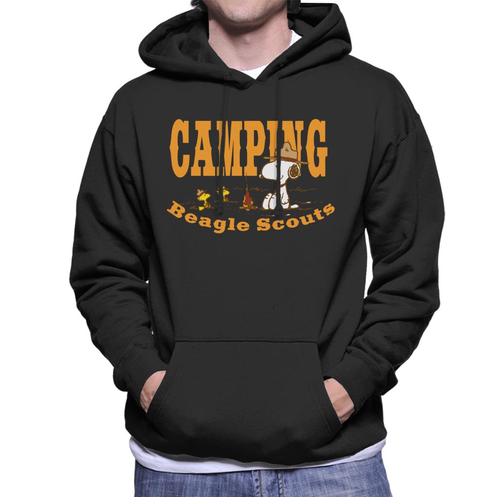 Peanuts Snoopy Woodstock Camping Beagle Scouts Men's Hooded product image 1
