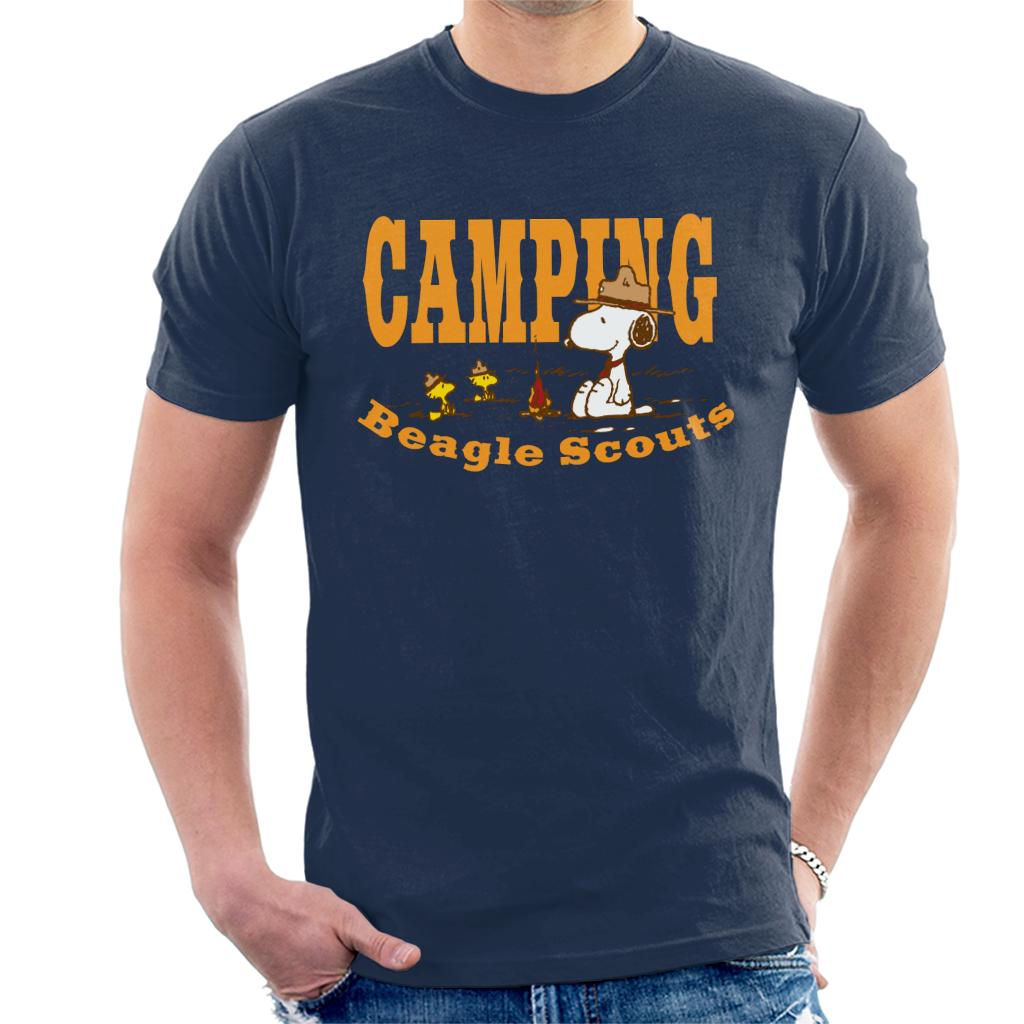 Peanuts Snoopy Woodstock Camping Beagle Scouts Men's T-Shirt product image 1