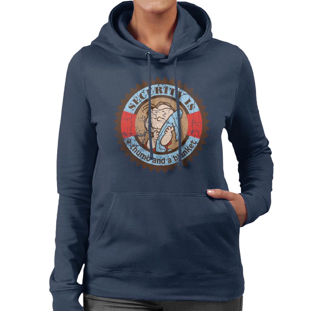 Peanuts Linus Van Pelt Security Is A Thumb And Blanket Women's Hooded Sweatshirt