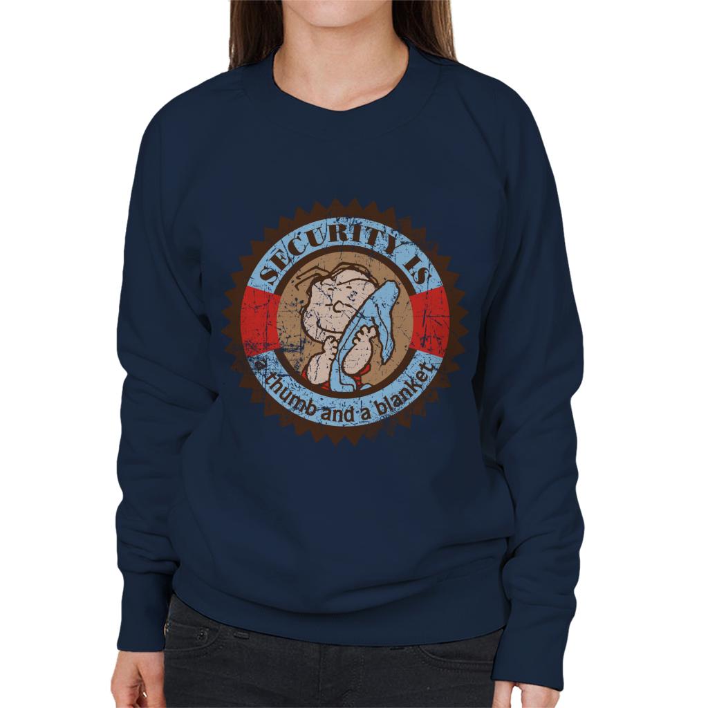 Peanuts Linus Van Pelt Security Is A Thumb And Blanket Women's Sweatshirt