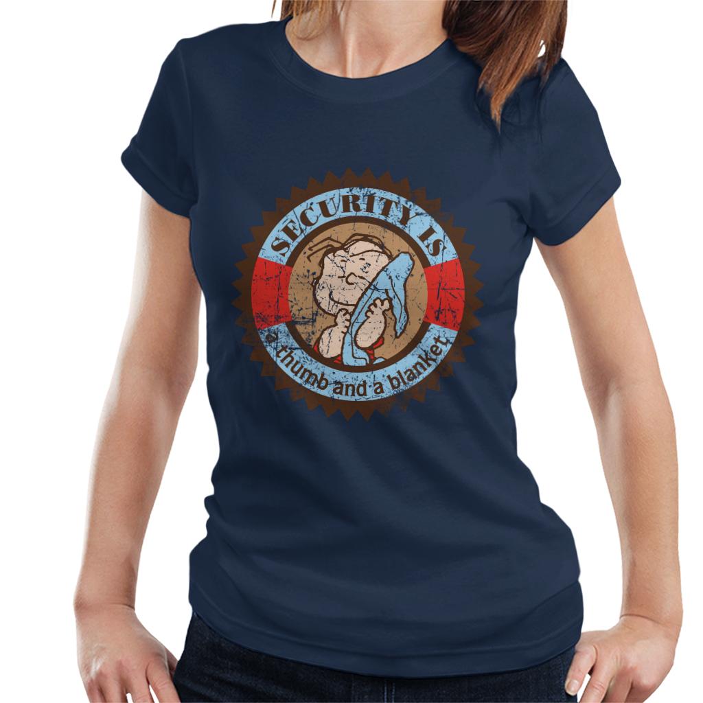 Peanuts Linus Van Pelt Security Is A Thumb And Blanket Women's T-Shirt