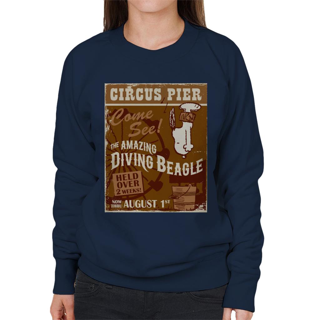 Peanuts Circus Pier Diving Snoopy Women's Sweatshirt product image 4