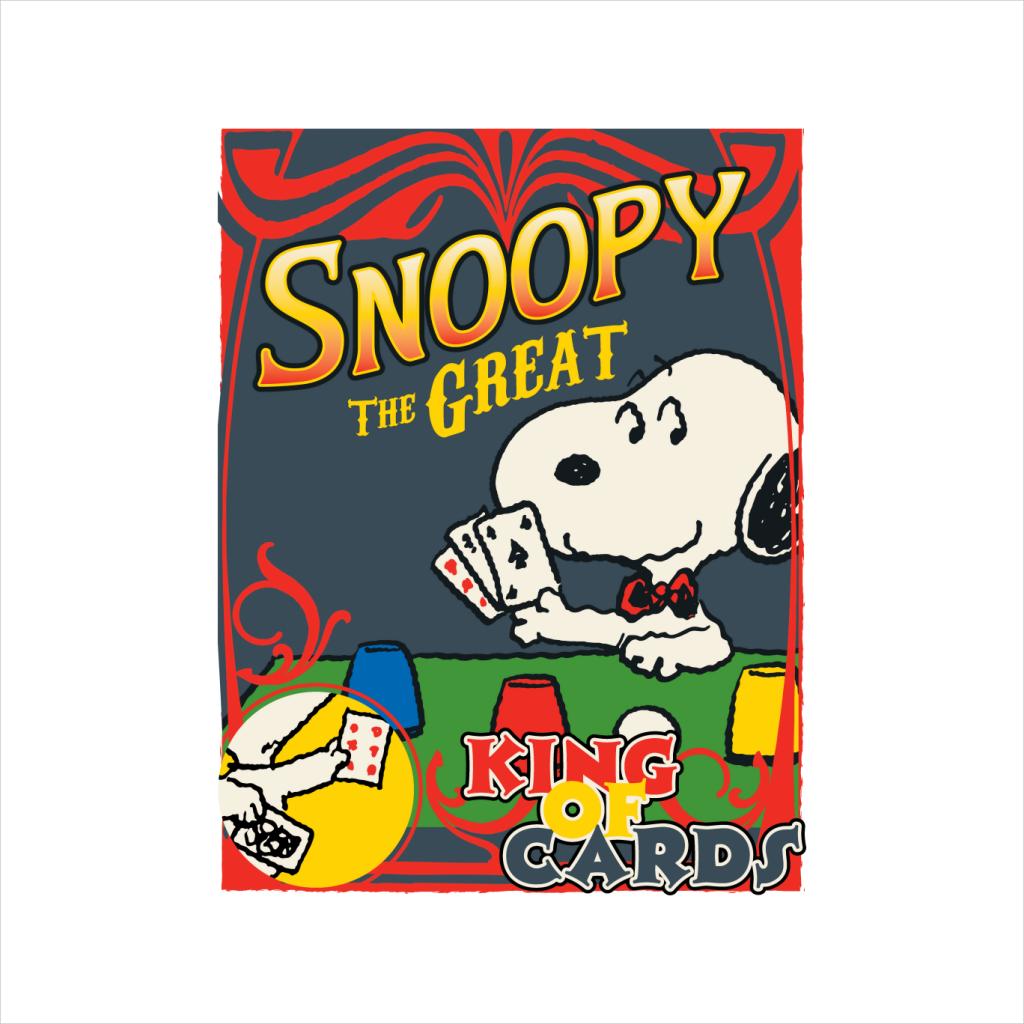 Peanuts Snoopy The Great King Of Cards Men's Hooded product image 7