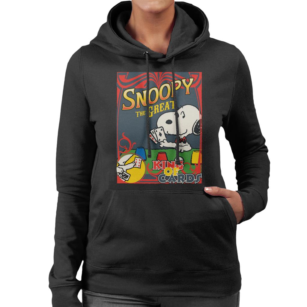 Peanuts Snoopy The Great King Of Cards Women's Hooded product image 1