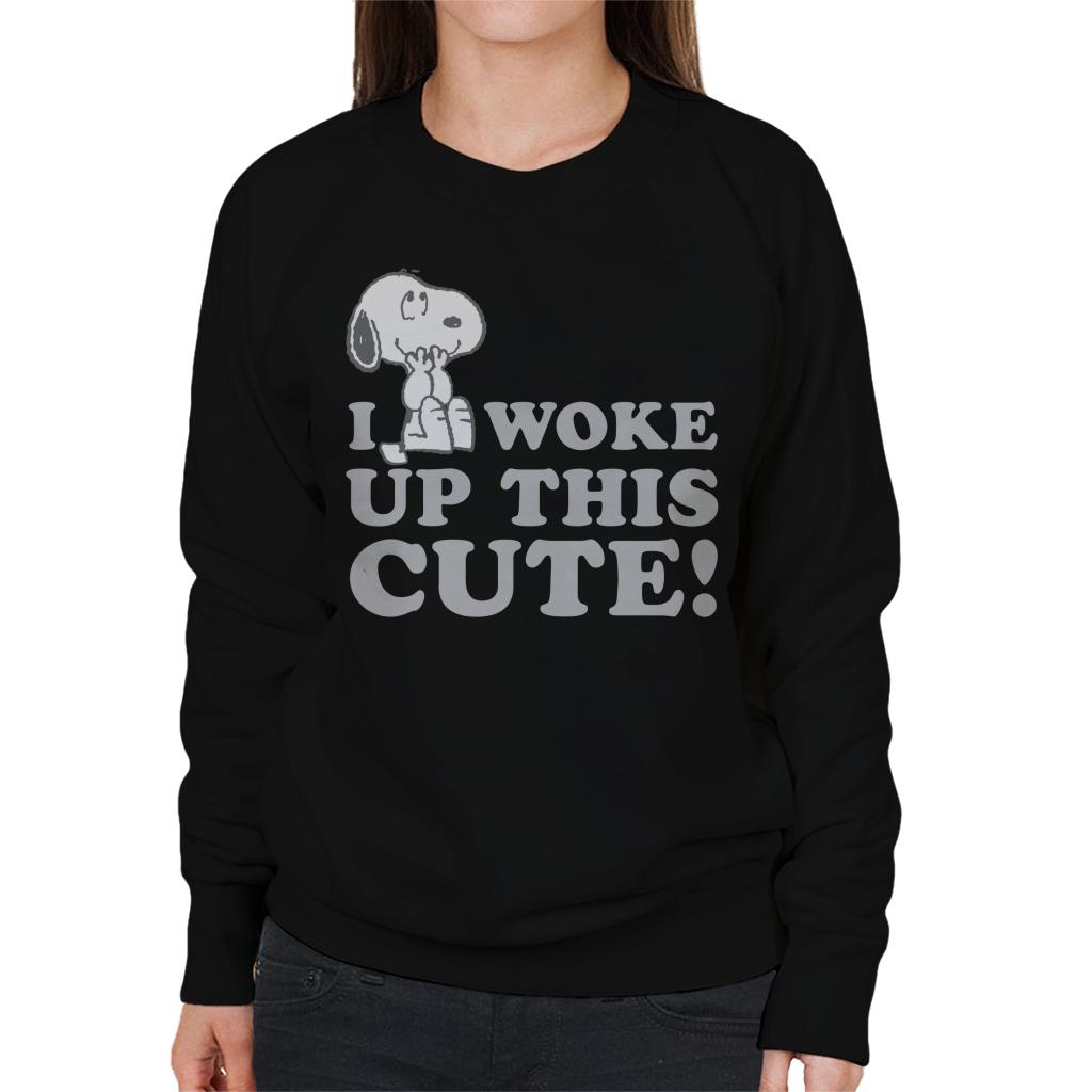 Peanuts Snoopy I Woke Up This Cute Women's Sweatshirt product image 1